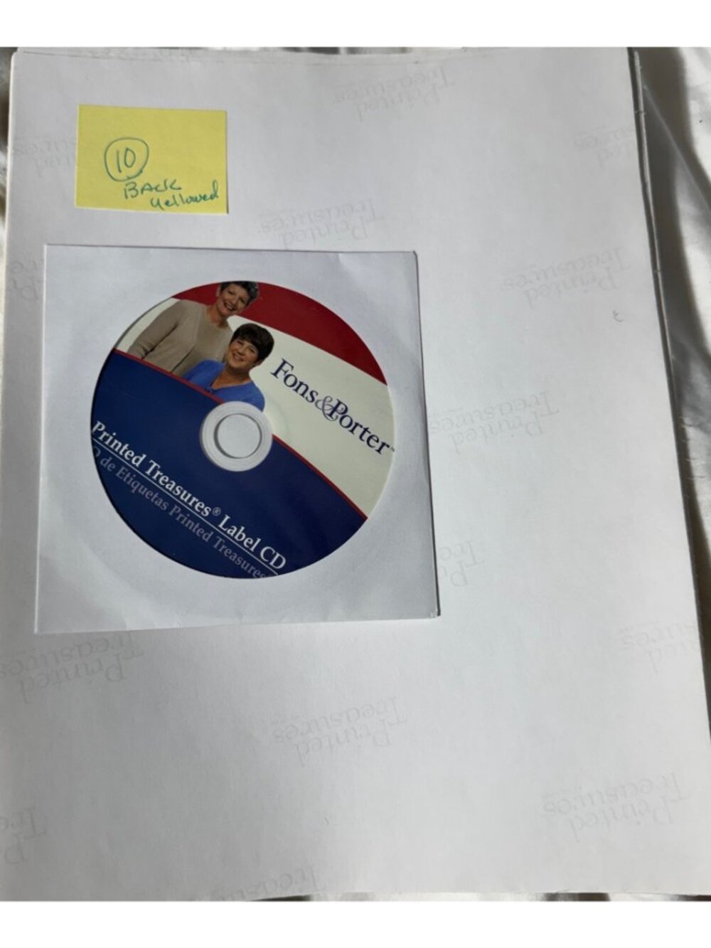 Fons & Porter Printed Treasures Label Kit 10 Sheets CD Inkjet Printable Flaw - Picture 6 of 10